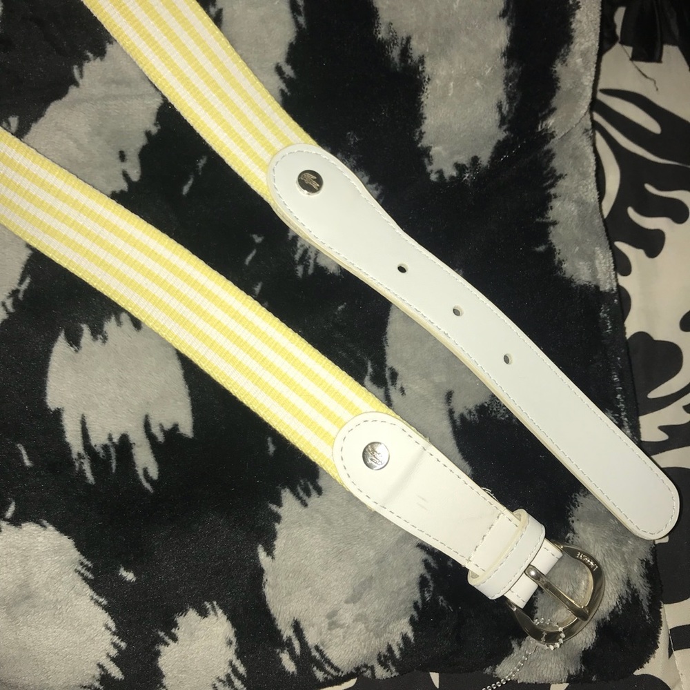 Yellow stripe Lacoste belt 💛